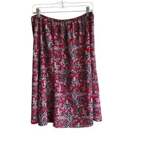 Rena Rowan Red Paisley Maxi Skirt